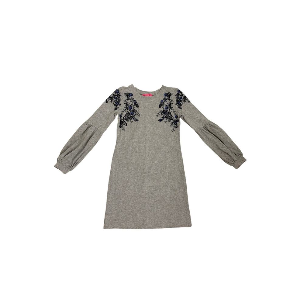 Lilly Pulitzer Bartlett Crewneck Sweatshirt Dress Heathered Seaside Grey XXS